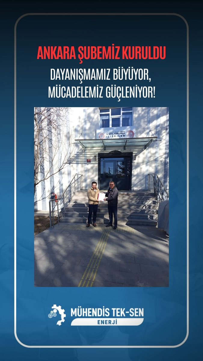 Mühendis Tek Sen Enerji Ankara Şube kuruldu. #kamumuhendisiyoksayılıyor