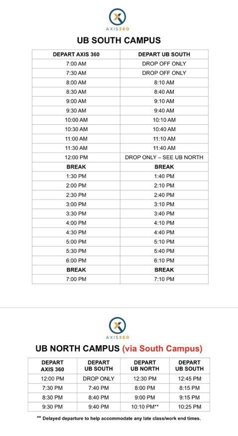 Axis360Bus's tweet image. Reminder: Full Semester Shuttle Schedule resumes tomorrow 1/21/26. Welcome back!!