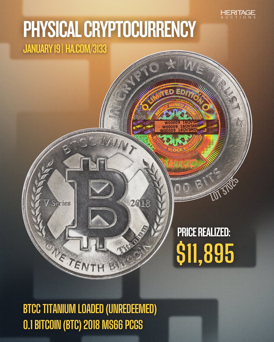 The January 19 NYINC Physical Cryptocurrency Featuring the Otoh Collection,  Part VI Signature® Auction closed strong, realizing an impressive $919,983.  Collectors showed up in force, driving fierce competition for some truly  exceptional