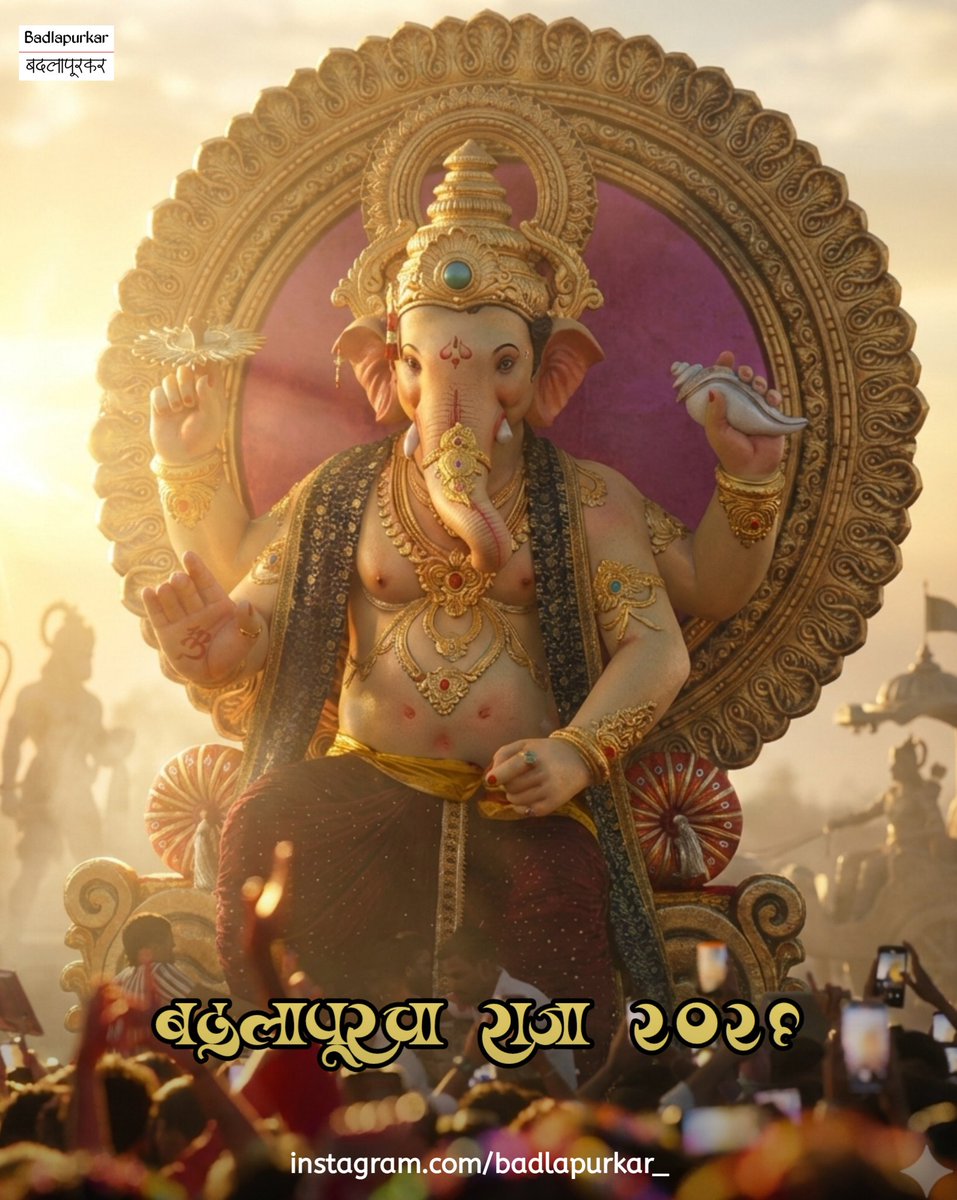 Badlapurkar_'s tweet photo. बदलापूरच्या राजाचा ऐतिहासिक आगमन सोहळा 🎊🙏
#badlapur #badlapurkar_
#GanpatiBappa
#GanpatiBappaMorya https://t.co/Yw9sTcDEeq