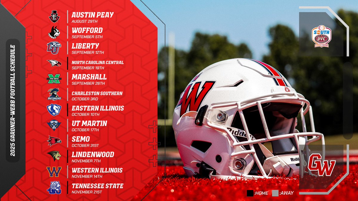 Head coach Kris McCullough and the rest of <a href="/GWUFootball/">Gardner-Webb Football</a> have announced its schedule for the upcoming 2026 season. The Runnin' Bulldogs will have a full 12-game slate, including seven contests within the OVC/Big South and four home games. 

#BornToRun    #SkoDawgs