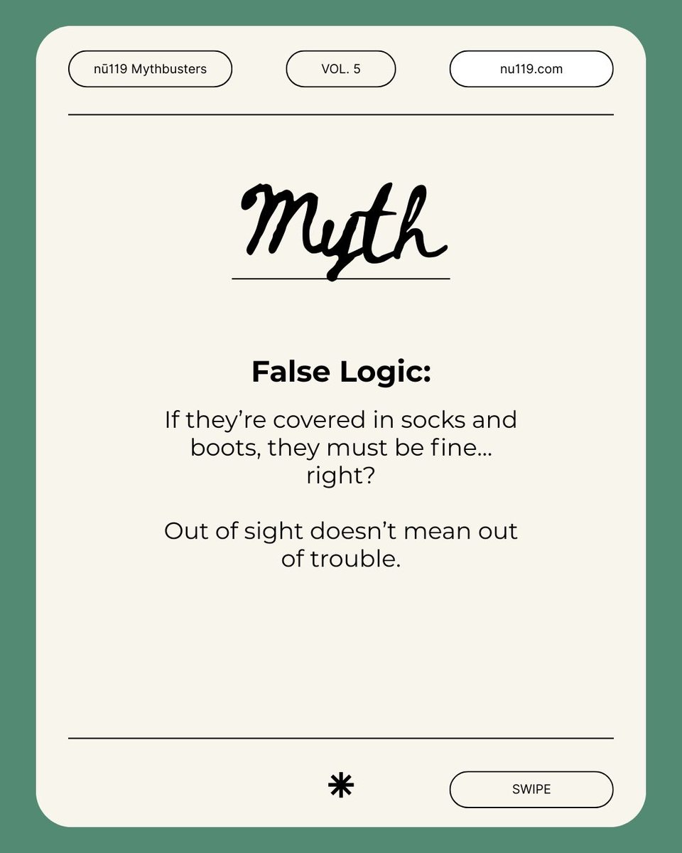 nu119_beauty's tweet image. Myth: winter feet don’t need care. 

Truth: dry air + hot showers + thick socks can mean hidden dryness, calluses, and cracked heels. 

Keep a quick 2-minute exfoliate + moisturize routine all season.

#nu119 #FootCare #WinterFootCare #CrackedHeels #DryFeet