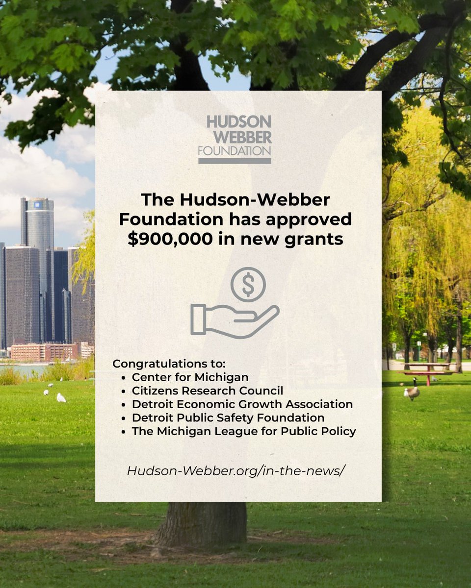 Hudson-Webber Foundation tweet media