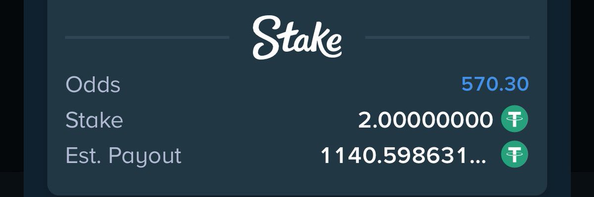 570 odds: stake.com/sports/home?ii…

Not yet on STAKE? Register With The Link Below to get started 👇🏿

stake.com/?c=DEENA

Use welcome code DEENA for bonuses!!

Bet responsibly 18+🔞🔞