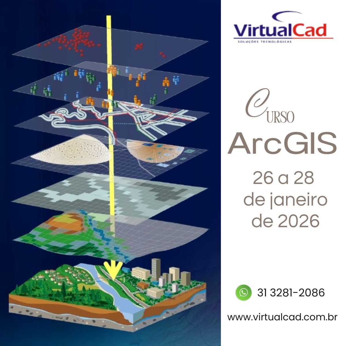 virtual_cad's tweet image. No período de 26 a 28 de janeiro de 2026 ministraremos o Treinamento de ArcGIS. Inscrições abertas!
virtualcad.com.br/arcgis.html
#arcgis  #virtualcad  #cursoarcgis #cursoarcgisbh #geoprocessamento #sig #gis