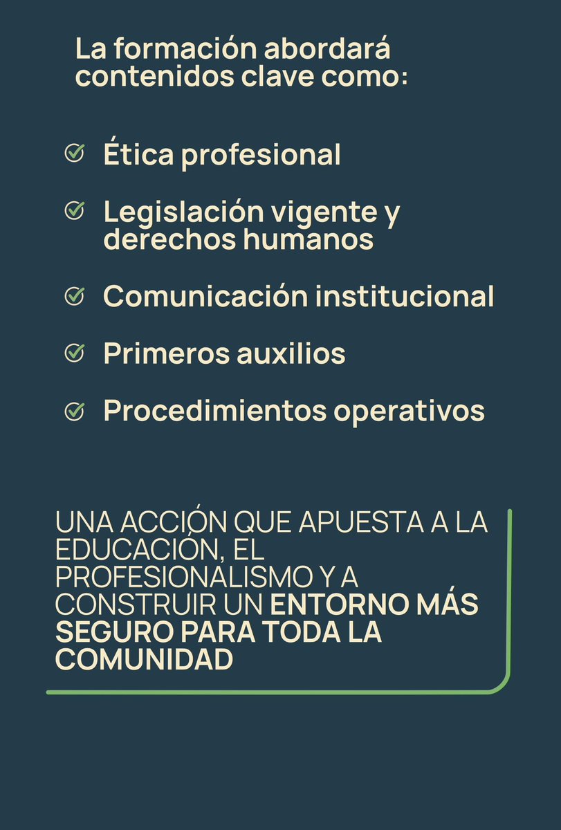 La seguridad también se construye con formación.

Firmamos un acuerdo con la Fundación El Viento Blanco para capacitar y profesionalizar al personal vigilador, en el marco de la Ley Provincial N° 2772.

Formación, estándares claros y más herramientas para cuidar a la comunidad.