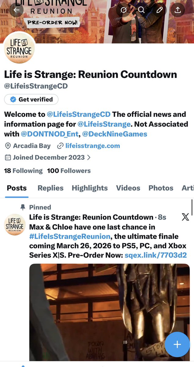 LifeisStrangeCD's tweet photo. The end of an era means the start of a new era. 

Goodbye Double Exposure, Hello Reunion! 

#LifeIsStrange #DoubleExposure #Reunion https://t.co/mnGYDvJrn9