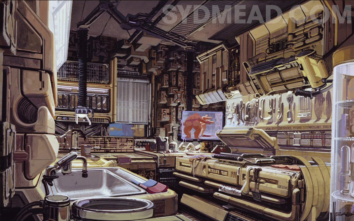 Syd Mead’s stunning Blade Runner interiors (1982)