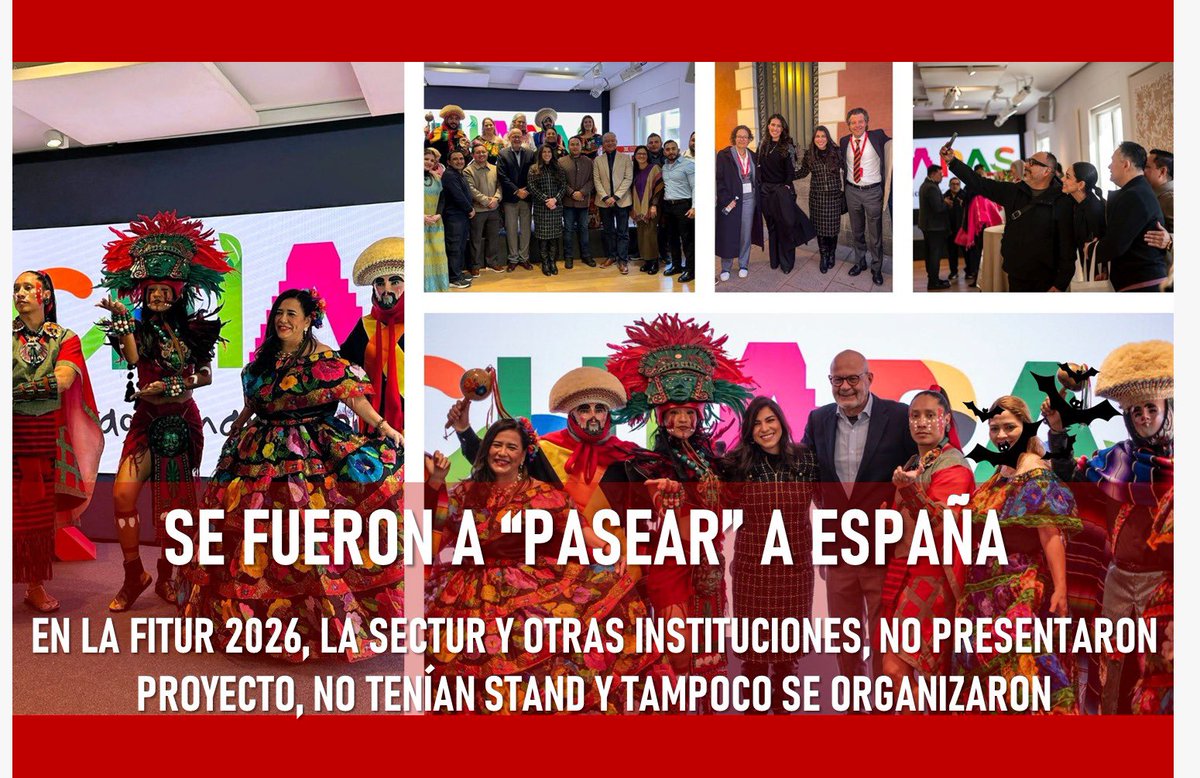 1) Se fueron a pasear a #España!!!. Caras largas y decepción entre los #Empresarios y #PrestadoresDeServicios del ramo de #Turismo en #Chiapas. Resulta que la <a href="/Sectur_Chiapas/">Turismo Chiapas</a> convocó a participar en la #FITUR2026 en #Madrid. El asunto es que todo terminó en un paseo porque no