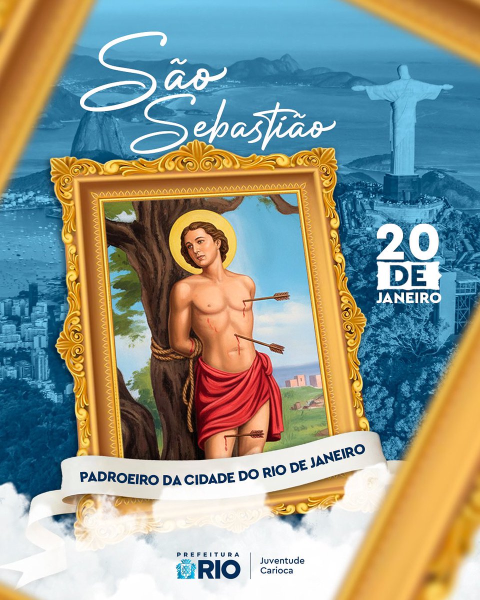 Hoje celebramos São Sebastião, padroeiro do Rio de Janeiro 🏹🤍

Uma data que carrega história, fé e a diversidade que faz o Rio ser o que é.

Que seja um dia de respeito, convivência e união entre todas as crenças.