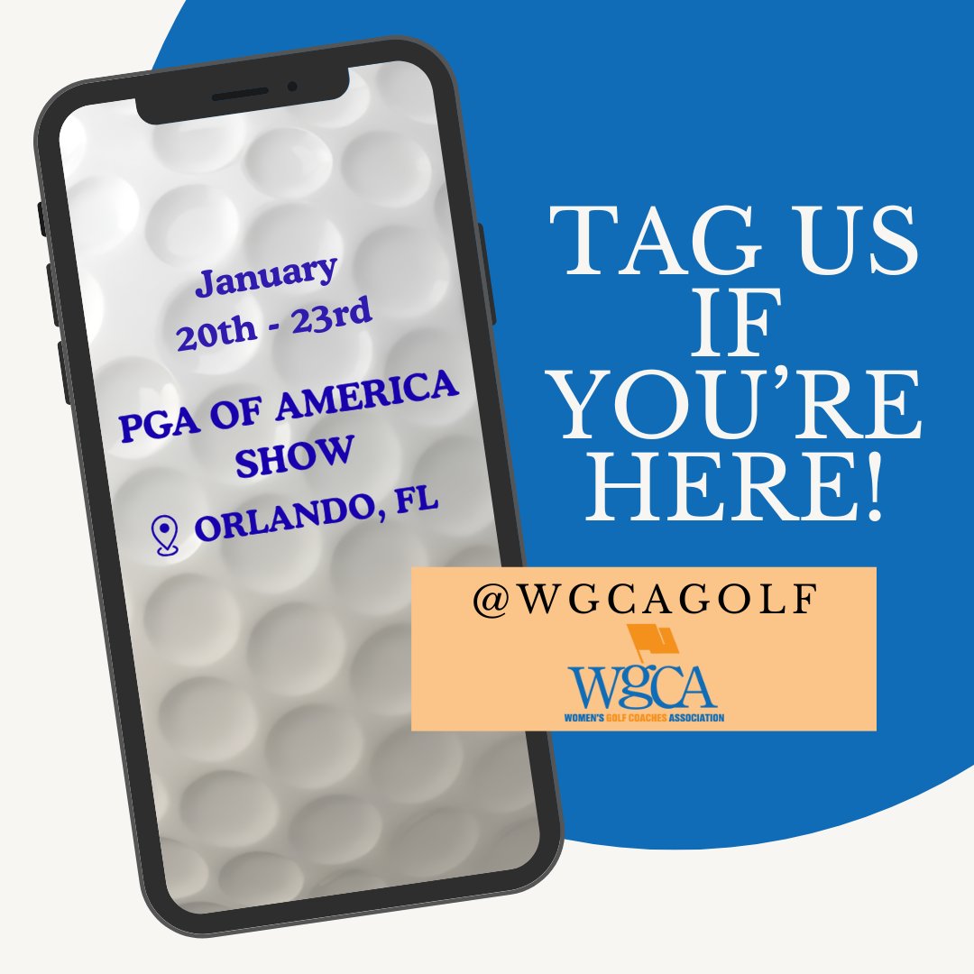 WGCAGOLF's tweet photo. At the PGA Show? Tag us if you’re here! ⛳️📍#WGCA #WomenInCoaching #2026PGAShow https://t.co/5WvzO21gZc