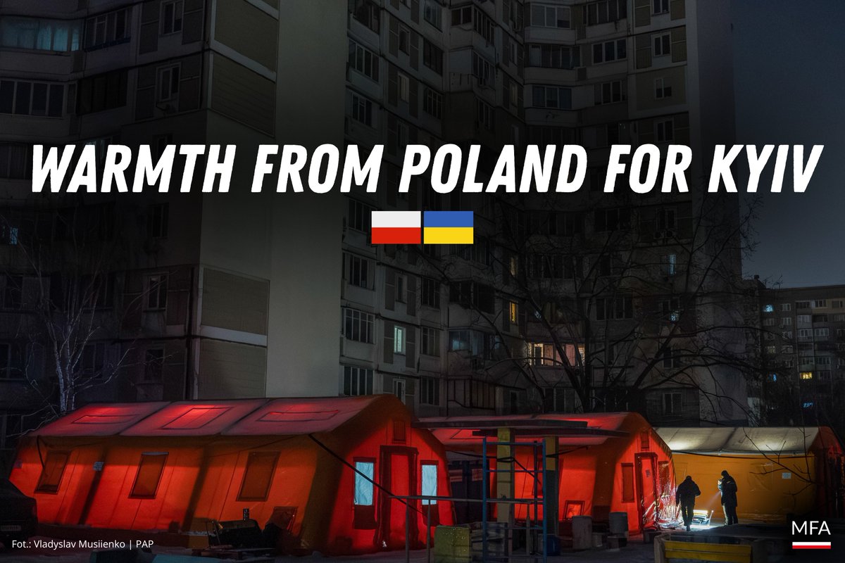 🇵🇱🤝🇺🇦

When frost and Russian attacks try to rob Ukraine of hope, Poland and the Polish people respond with solidarity.

We are delivering power generators so that light, warmth, and safety can return. The Government of the Republic of Poland is helping, and the civic