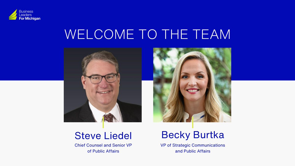 A major shift in the Lansing landscape: Two of the Capitol's leading figures, Becky Burtka and Steve Liedel, are joining Business Leaders For Michigan.

Read the full release: bit.ly/4r2U3lF 

#LansingNews #MichiganBusiness #PublicAffairs