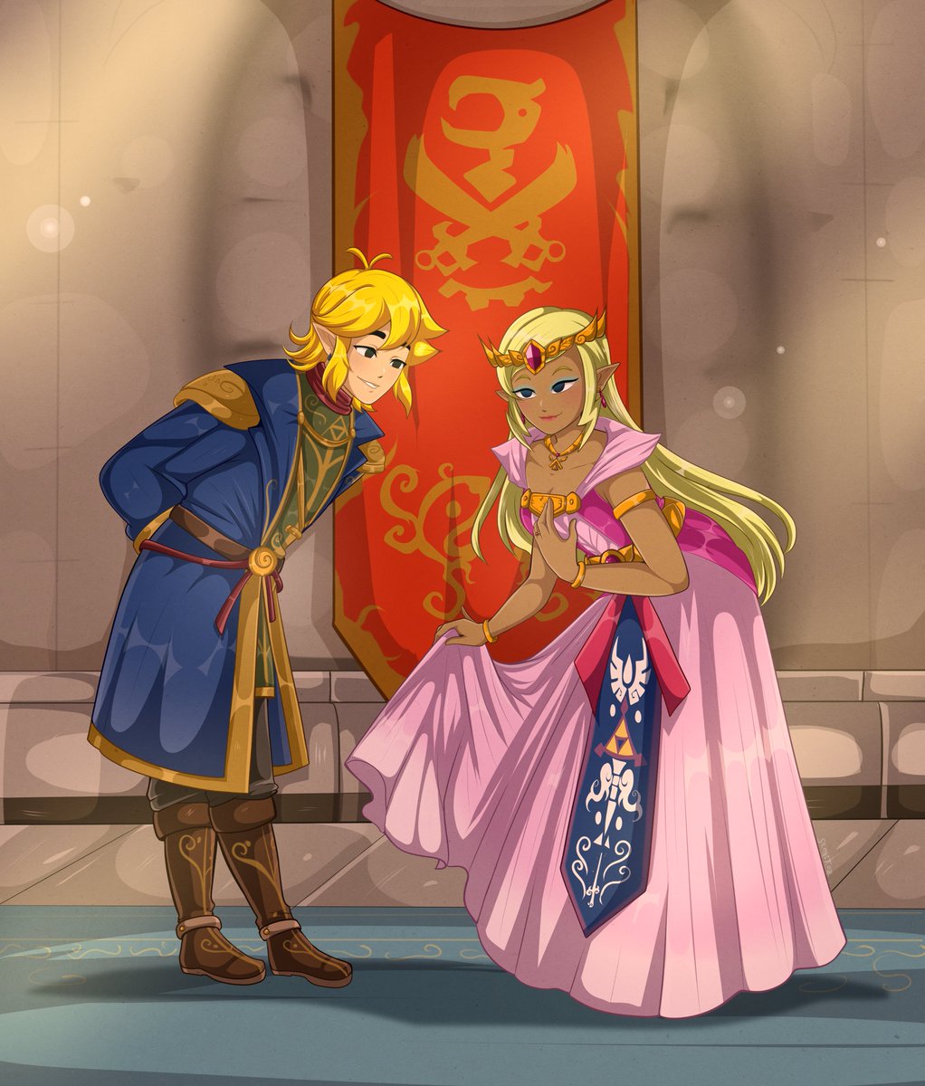 Silent_Teal's tweet image. New King and Queen of Hyrule 
#Zelink #Zelda #Telink