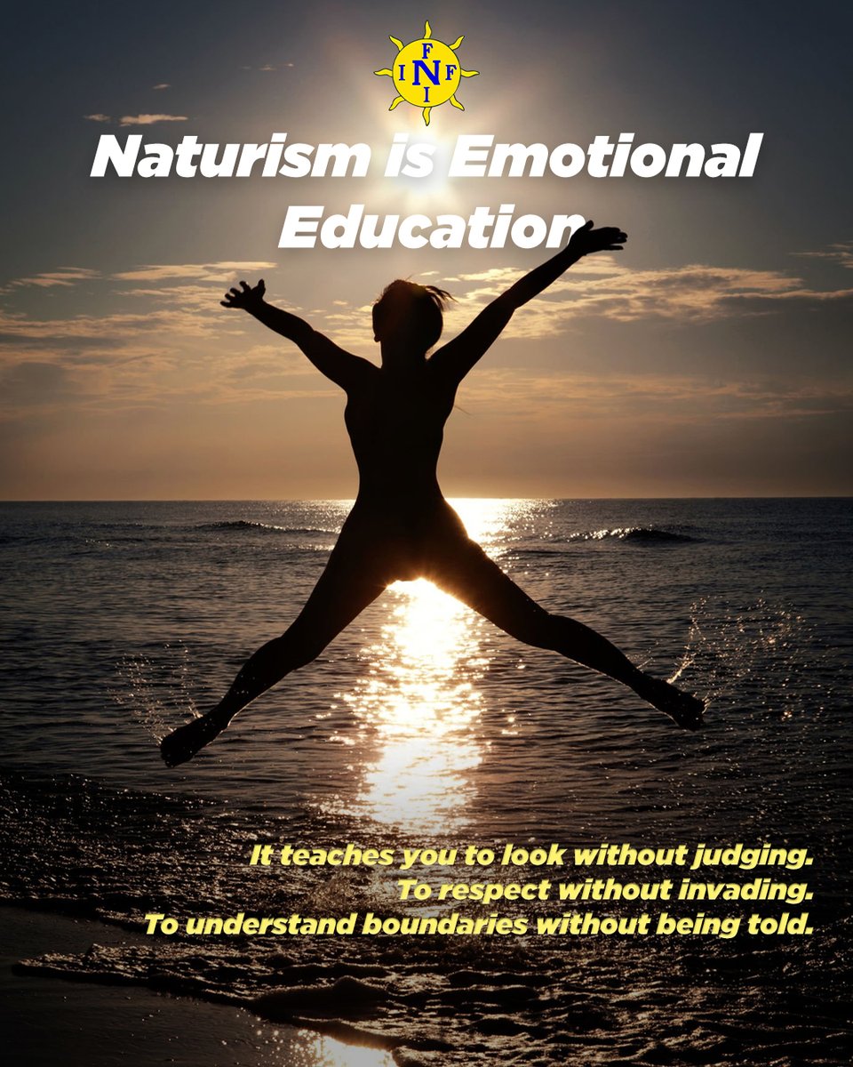 Naturism is Emotional Education

It teaches you to look without judging.
To respect without invading.
To understand boundaries without being told.

It reconnects you with your body,
not as something to fix,
but as something to live in.

That is health.
That is education.