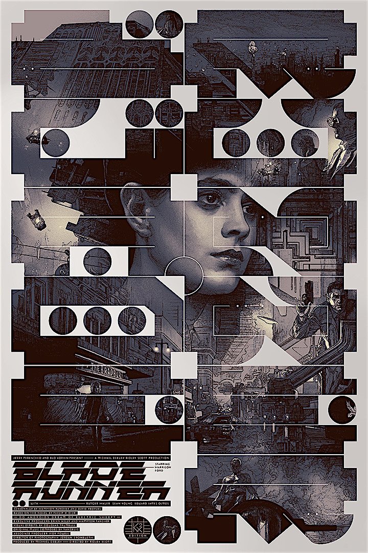 SciFiArchives's tweet image. Poster for BLADE RUNNER (1982) by Krzysztof Domaradzki