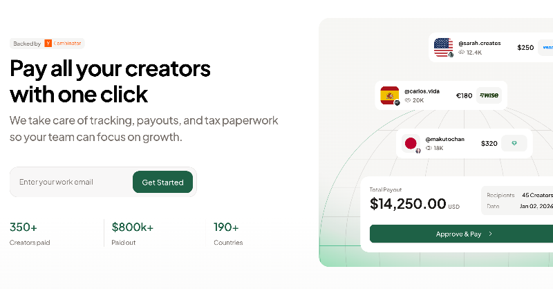 lottsnomad's tweet photo. If you pay UGC at scale, you know the pain:

- Month end is a scramble
- Rates change, bonuses happen
- Payouts get missed, then fixed twice

The largest AI tutor app in Europe, Astra AI (2.1M+ users), uses this free tool to track and pay creators with one click