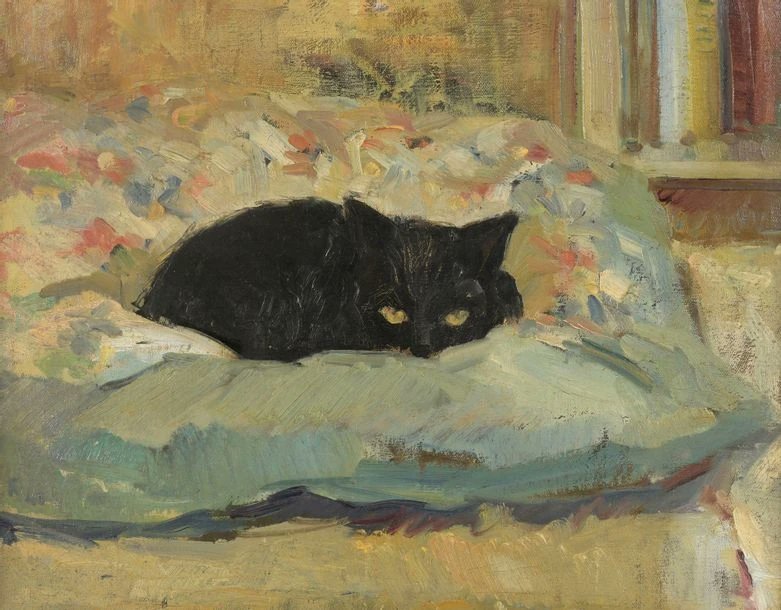 ArtorOtherThing's tweet photo. French School, 20th Century - The black cat https://t.co/aio8pSgIuo