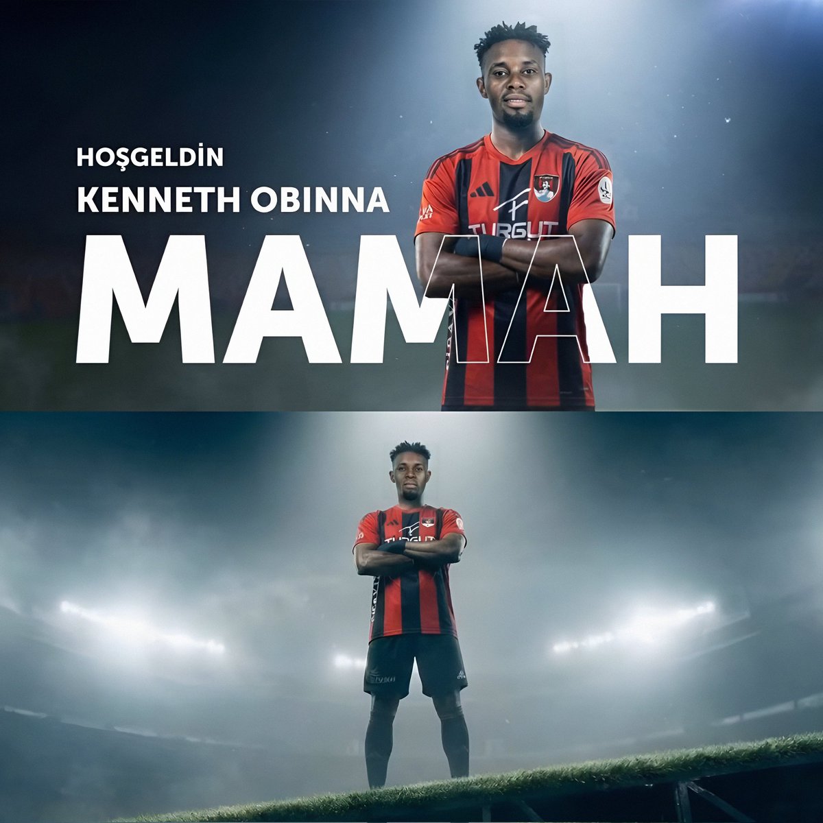 🚨 OFICIAL. Kenneth Mamah se marcha traspasado al Vanspor FK de Turquía. El extremo nigeriano se despide de Castalia tras una temporada y media como albinegro, en la que ha marcado hasta cinco goles. Siempre dio el máximo. Mucha suerte en tierras turcas y gracias por todo, Mamah.