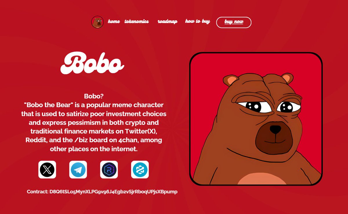 Bobo The Bear | $BOBO Community on X - 74 Members