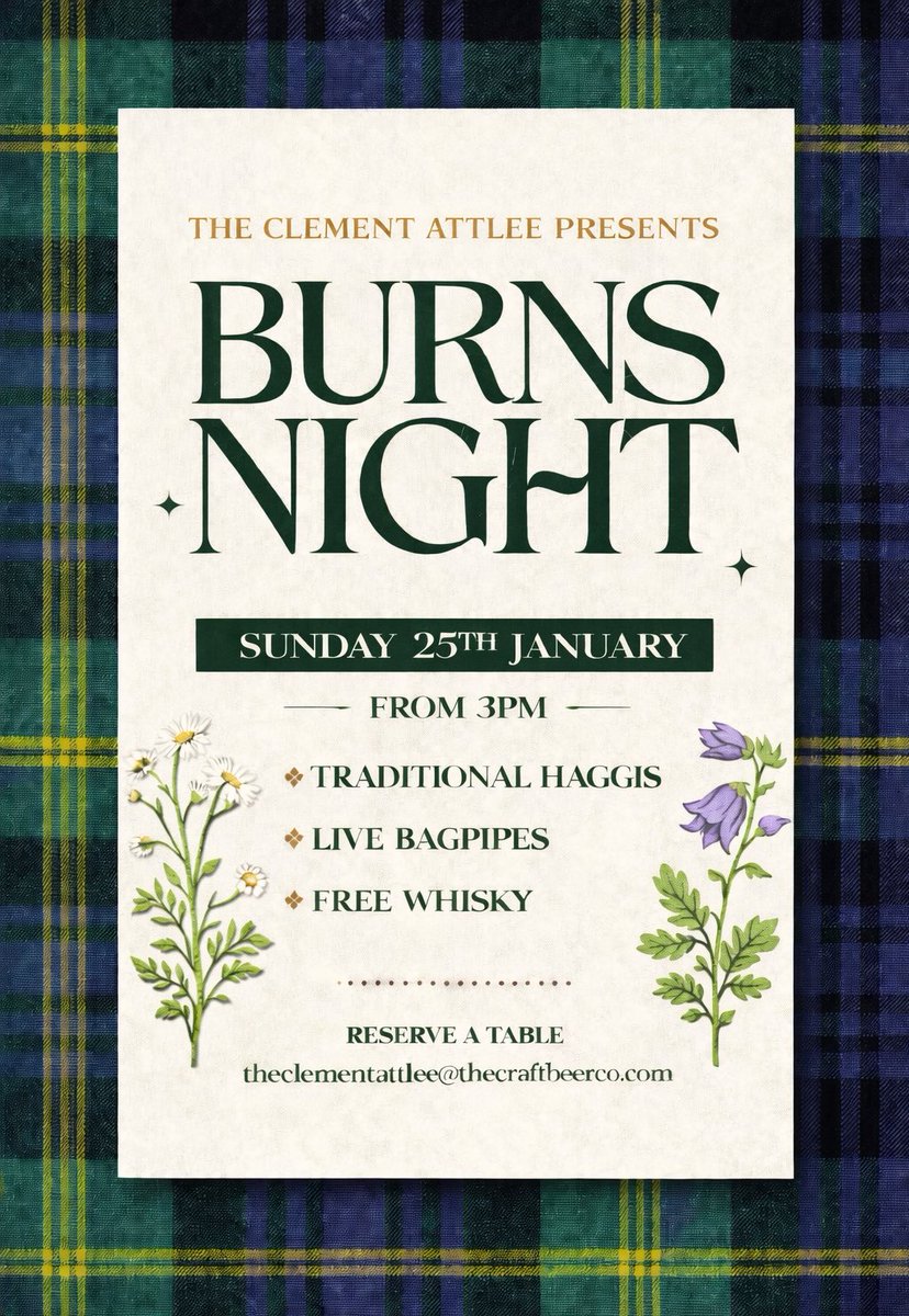 Have you reserved your table for Burns Night this Sunday? 

Our Haggis is looking and tasting amazing! 😋

@whitneycomedy on the bagpipes

<a href="/cutanauk/">Arturo Camacho</a> dishing up the haggis 

🔗 Reservation link in BIO

#haggis #bagpipes #whisky #burnsnight #theclementattleepub