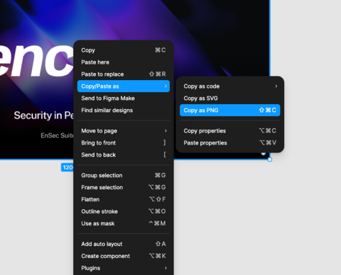 willisvt's tweet photo. this is my discovery / tip of the day:
idk how long it's been around, but you can right-click an image, frame, whatever in Figma and Copy as PNG.  this makes getting things in &amp; out of much easier in certain cases &amp; workflows https://t.co/GCY2fjFmef