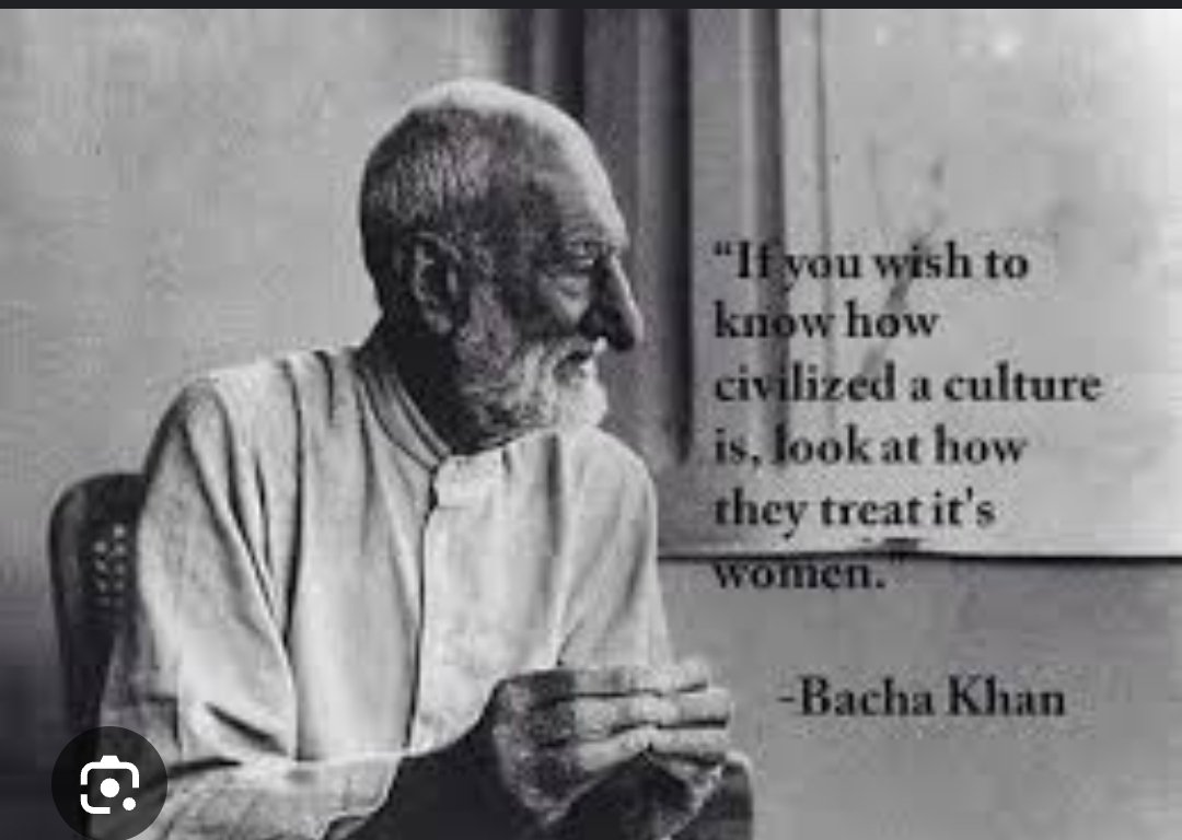 BushraGohar's tweet photo. Women’s rights were integral to #BachaKhan’s struggle for social reform in Pashtun society. He challenged restrictive customs that denied women education, mobility &amp; dignity. He believed a nation could not progress if half of its population was oppressed.
#RememberingBachaKhan https://t.co/X0Zr5IuC22