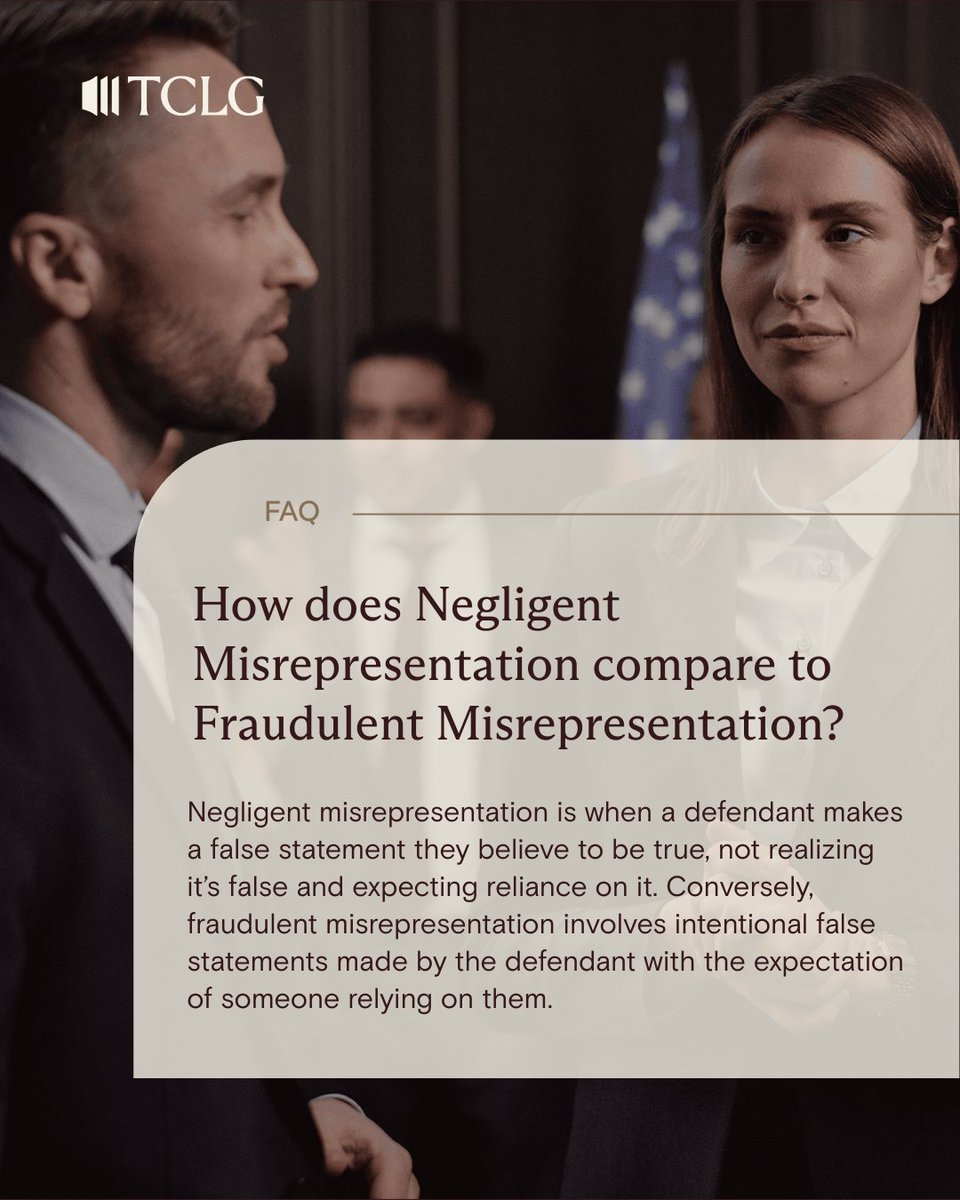 Navigating these complex issues can be overwhelming. Our experienced team is here to provide tailored solutions and insights to guide you through every step of the process. Contact us today! #misrepresentation