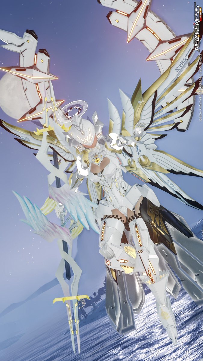ship1kanami's tweet photo. 見かけた人のキャス子を参考にして天使型風のキャストを作成
#PSO2NGS__SS
#メンテの日なのでssを貼る 
#キャストはいいぞ 
#キャス子はいいぞ https://t.co/vmEPw16wsy