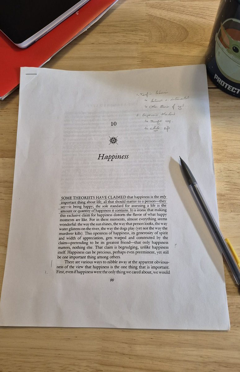 PAHoyeck's tweet image. "Imagine a machine that could give you any experience (or sequence of experiences) you might desire. [...] Would you choose to do this for the rest of your life? If not, why not?"

—Robert Nozick, "Happiness"