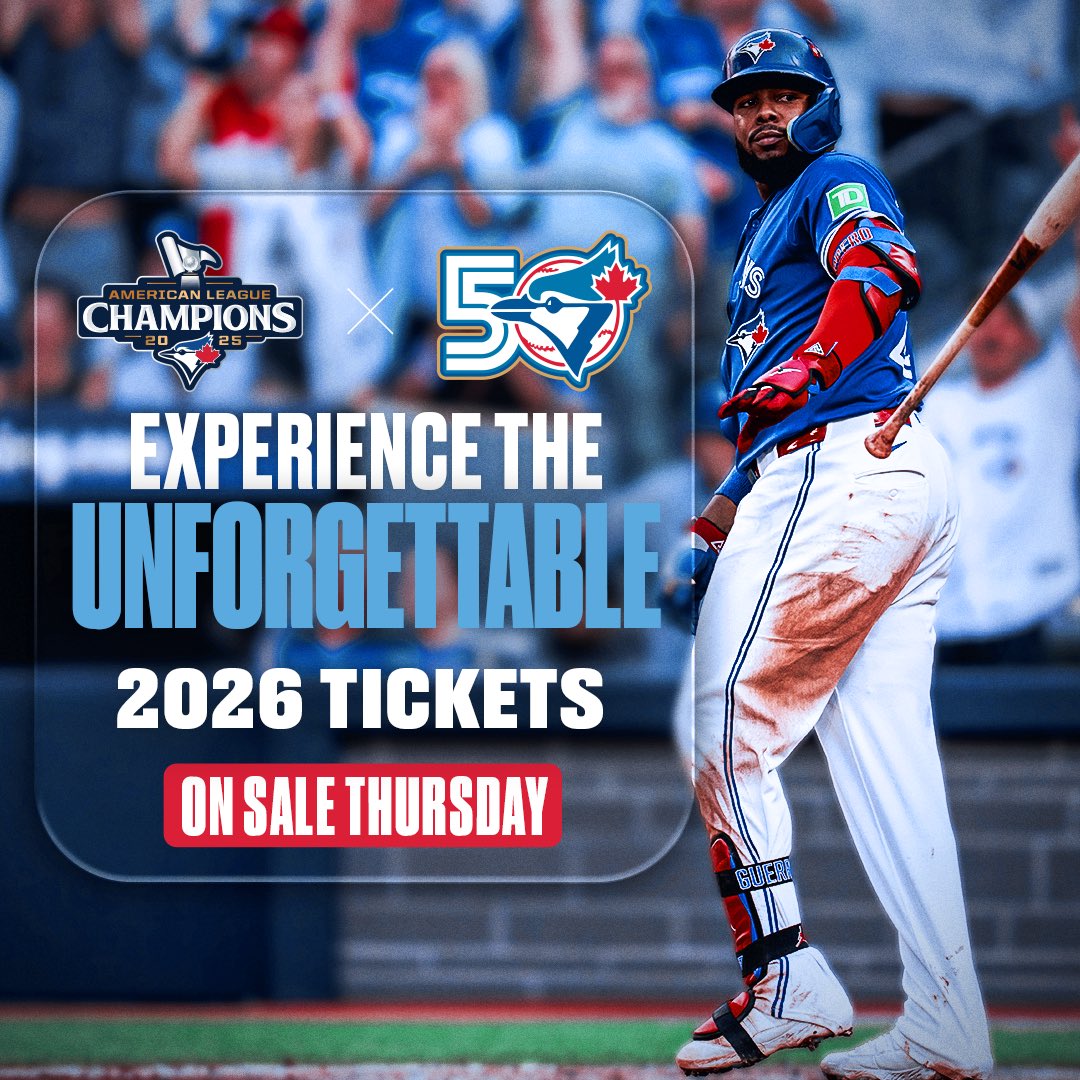 🚨 Set Your Alarms ⏰

Single Game Tickets go on sale Thursday at 10am ET: bit.ly/4pPvmZ0