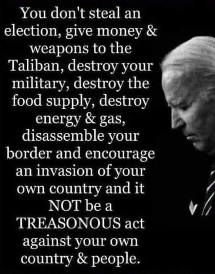 Joe Biden and company tried to destroy our country on purpose.