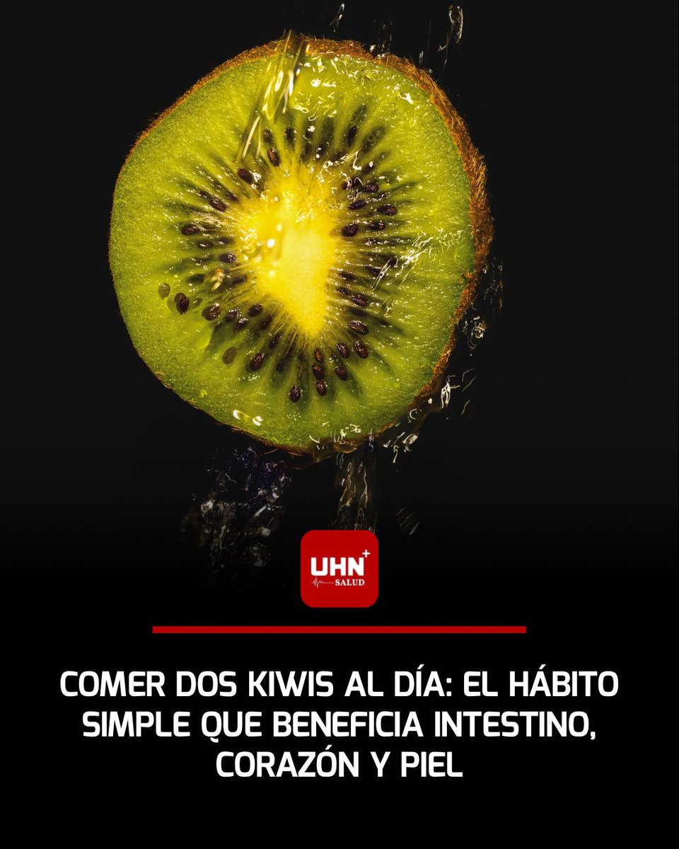 🥝‼️ | Investigadores recomiendan comer dos kiwis al día porque aportan vitamina C, fibra soluble y antioxidantes que mejoran la digestión, la salud cardiovascular y la piel, ayudando a regular el tránsito intestinal, reducir inflamación y proteger los vasos sanguíneos. Estudios