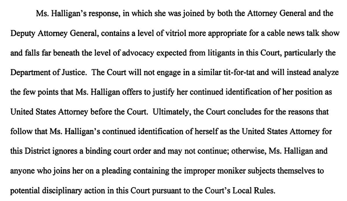 KlasfeldReports's tweet image. Judge David Novak, a Trump appointee, slams Pam Bondi and Todd Blanche for responding to him with "a level of vitriol more appropriate for a cable news talk show" than the DOJ.
