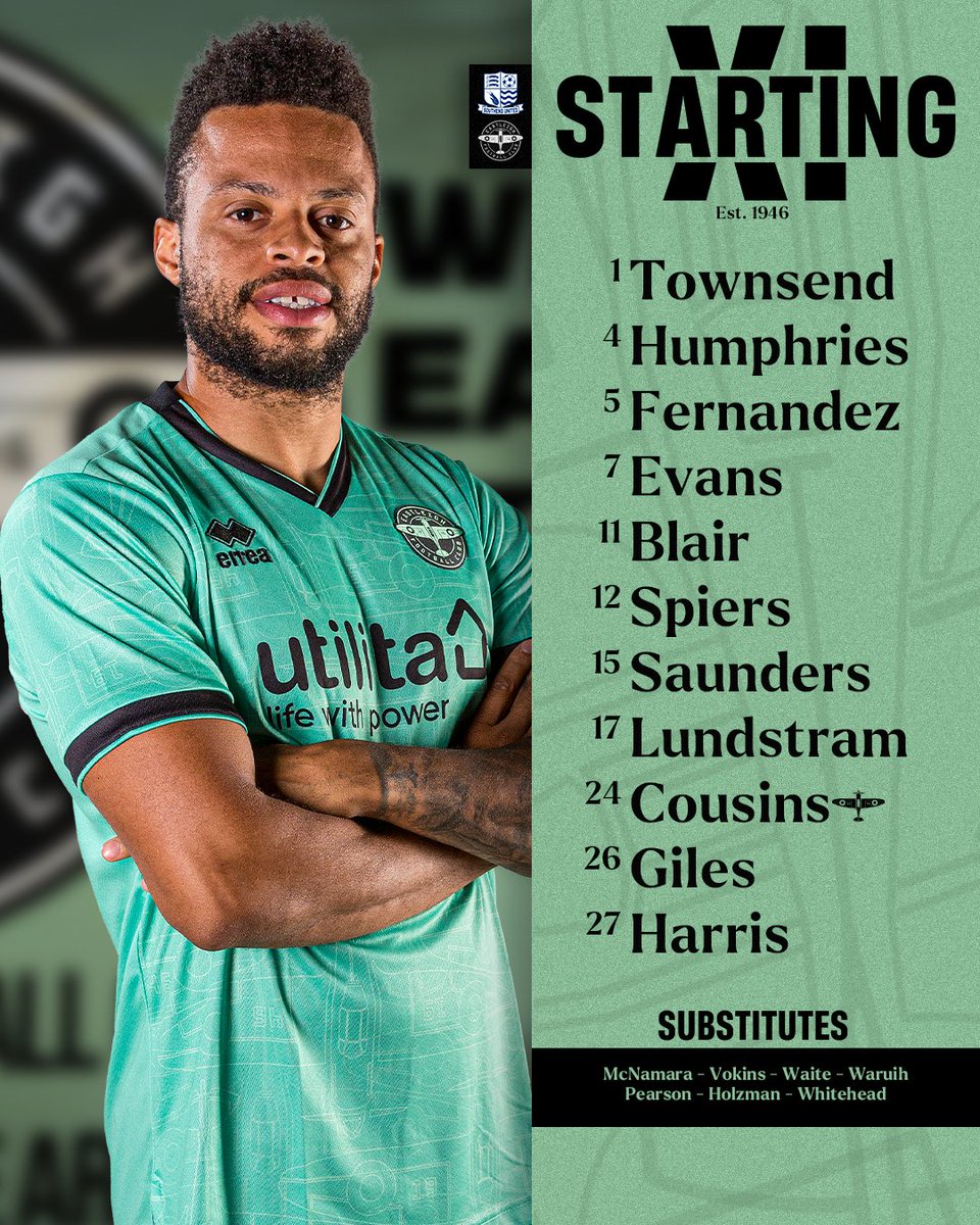 EastleighFC's tweet photo. Your STARTING Spitfires in Southend 💚 https://t.co/hQf0cLfeL5