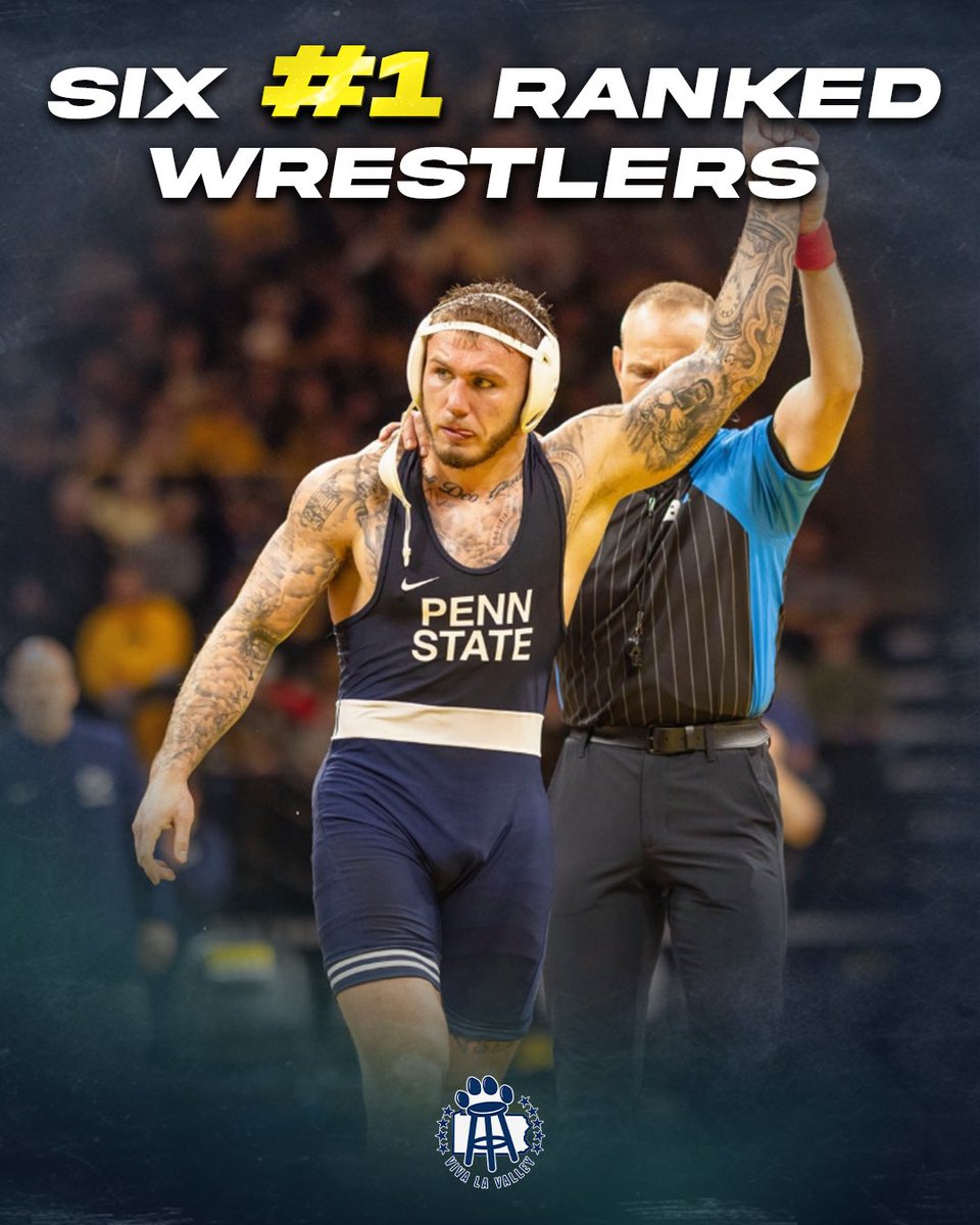 For the first time EVER an NCAA Wrestling team has SIX wrestlers ranked #1 at the same time 

Penn State Wrestling is the most dominant dynasty in all of sports