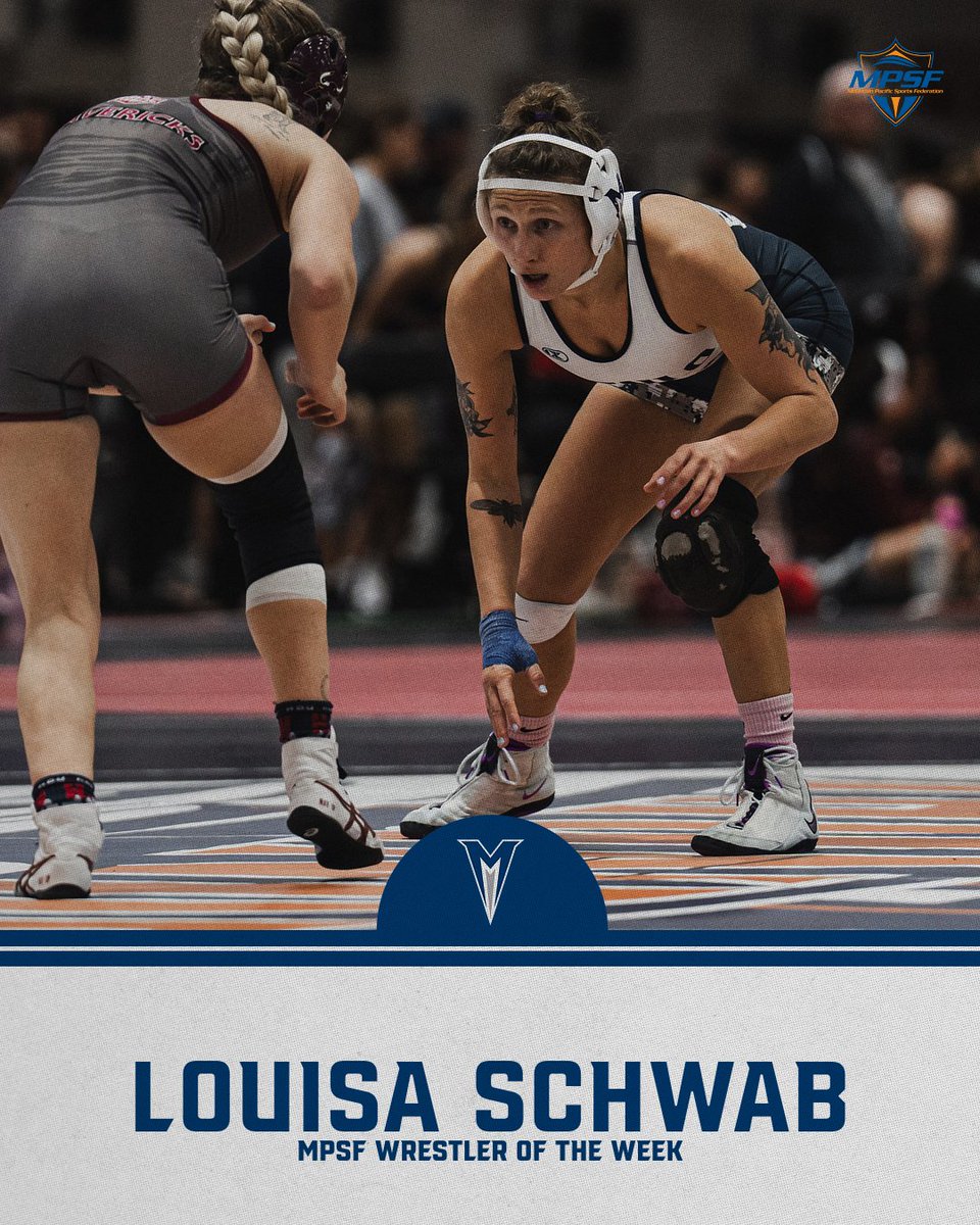 MenloAthletics's tweet photo. Louisa Schwab Earns Her Second MPSF Wrestler of the Week! Ⓜ️🔥

Schwab went 2-0 on the weekend, earning two pins at 124 and 131lbs! 

#itsOAKtime #MPSF https://t.co/c6MhLaXbwG