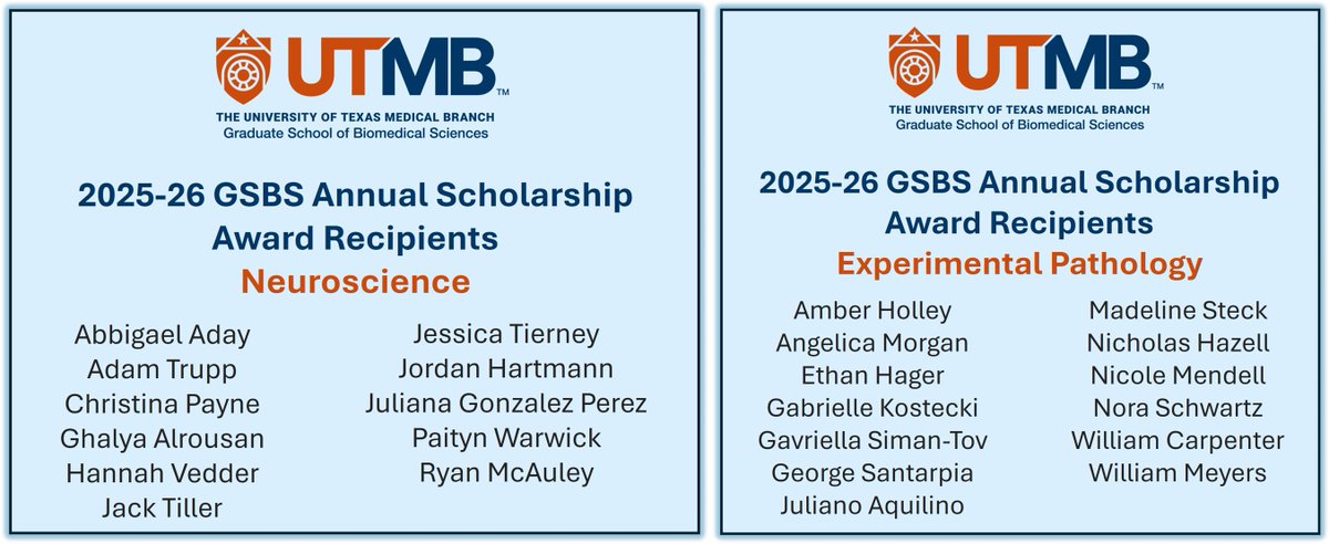 UTMB Graduate School of Biomedical Sciences tweet media