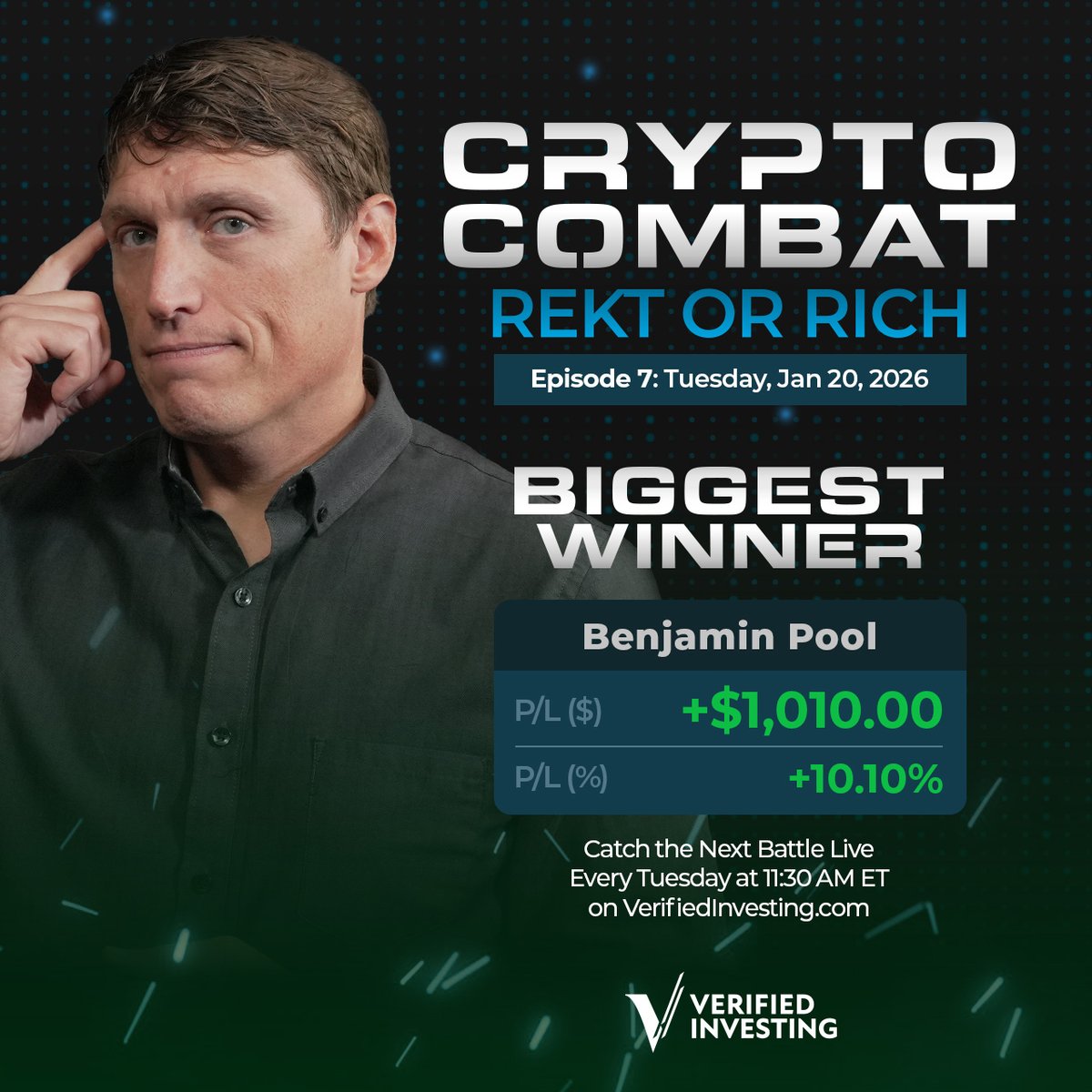In an absolute barn burner of a match, Benjamin Pool swung for the fences  in the final minutes and came from behind to dethrone the previous Crypto  Combat champion, Lawton Ho 😱