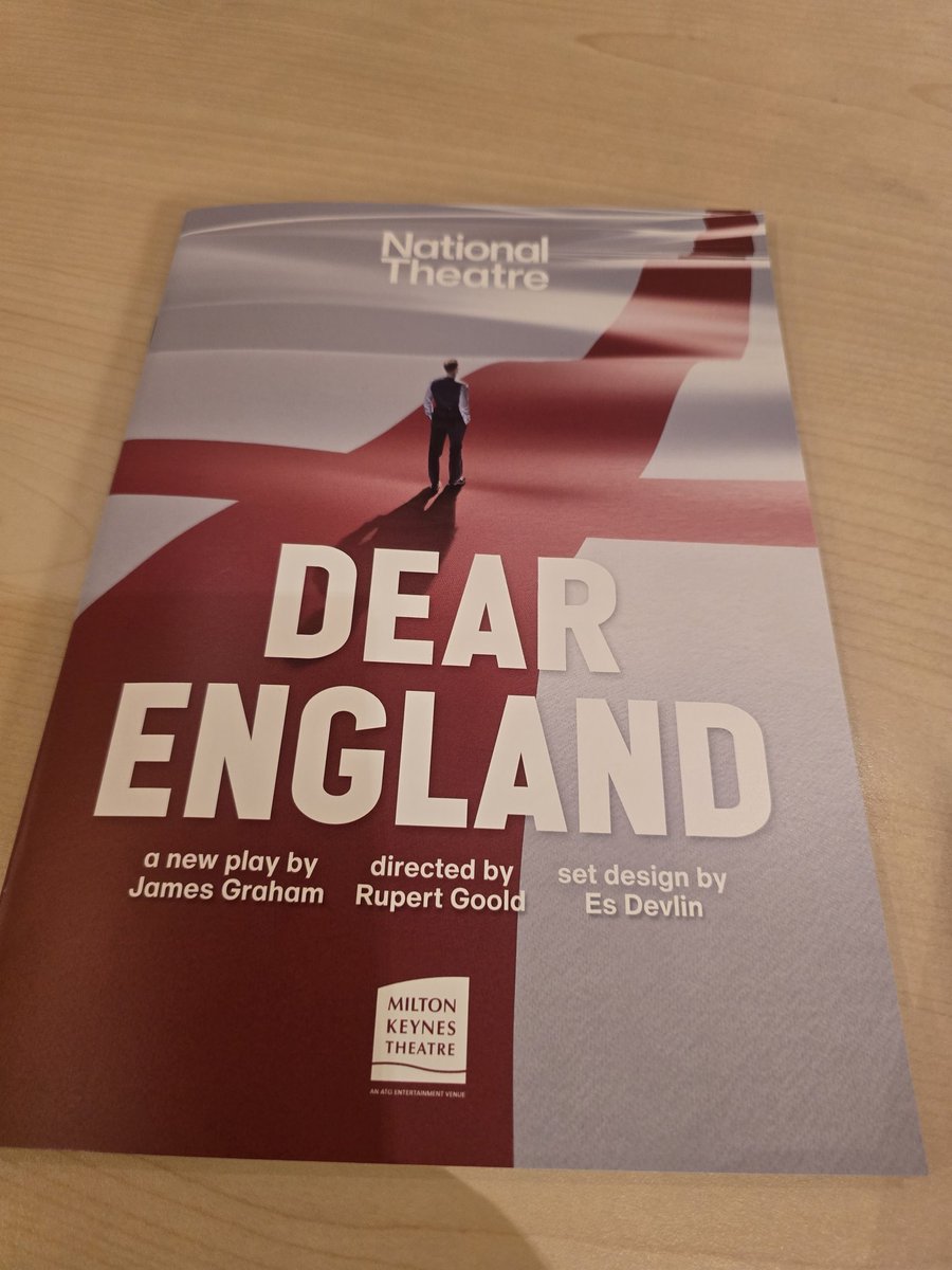 Reviewing tonight at <a href="/MKTheatre/">Milton Keynes Theatre</a> 
<a href="/DearEnglandPlay/">Dear England</a> 
#dearengland