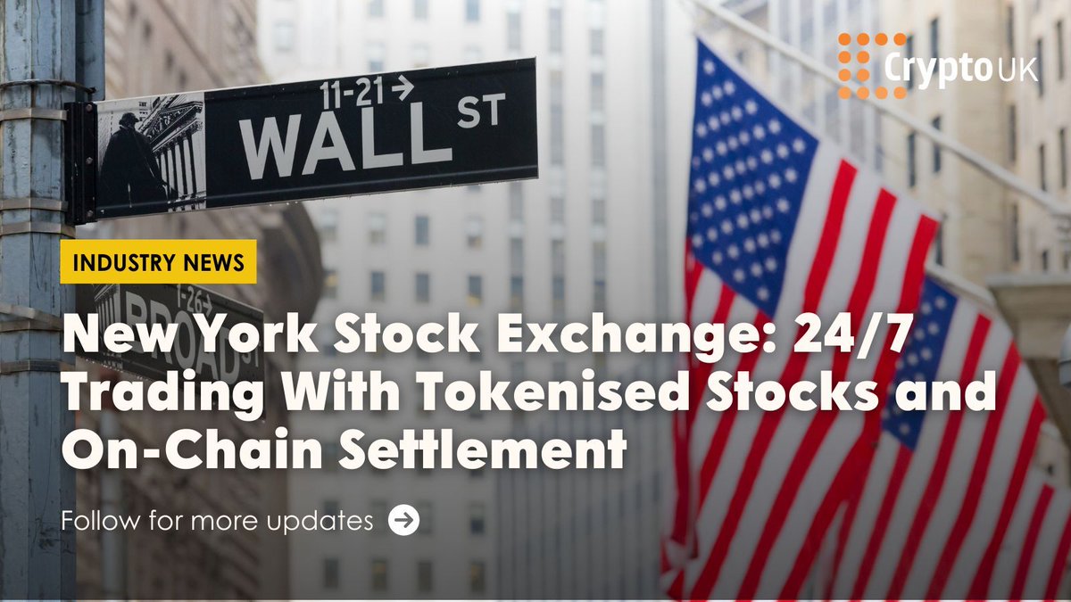 The New York Stock Exchange (NYSE) and its parent company, Intercontinental  Exchange (ICE), have announced plans to develop a new platform for trading  tokenised stocks and ETFs, combining 24/7 trading with near-instant,