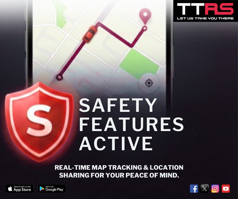 ttrideshare_'s tweet photo. Your peace of mind is our priority. 

With TT RideShare, you can ride safe day or night! Our app features 24/7 ride monitoring and an in-app SOS button directly connected to our support team. Your safety matters! https://t.co/cyIYXWWoRP
