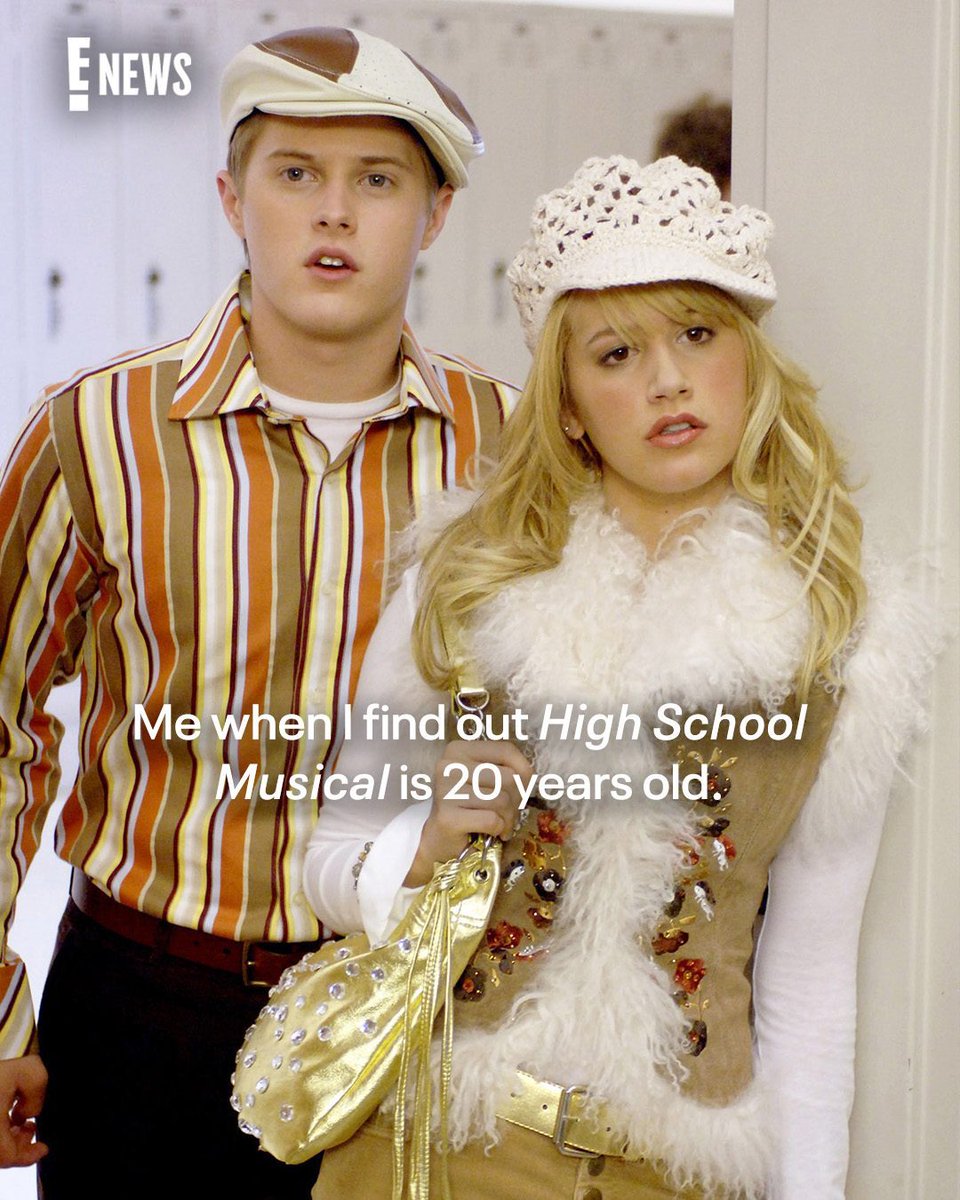 enews's tweet image. We're all in this together as we reminisce "High School Musical's" 20th anniversary...goo Wildcats!! 🏀🎤 (📸: Shutterstock)