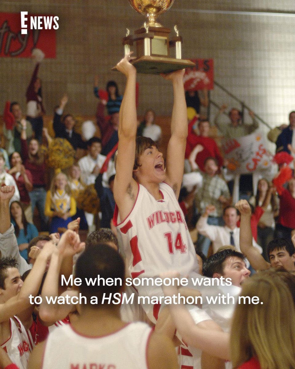 enews's tweet image. We're all in this together as we reminisce "High School Musical's" 20th anniversary...goo Wildcats!! 🏀🎤 (📸: Shutterstock)