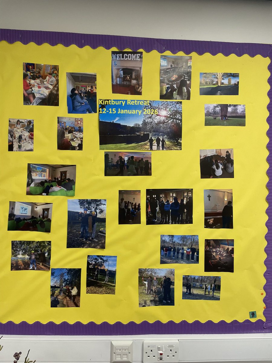 A day of displays. Religion and Philosophy’s Catholic Social Teaching display on Solidarity and chaplaincy’s @kintburyexperience memories.