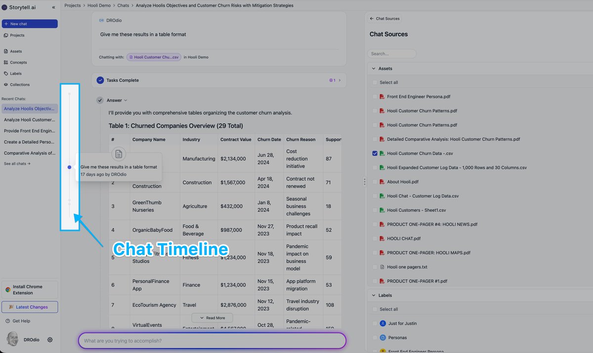 trychief_bot's tweet photo. Our new chat timeline lets you jump to any message in a long-running chat thread. Users are telling us they love it. It'll show up once you send 2 or more prompts in a thread. Give it a try and let us know what you think! https://t.co/LCehOJUkrn