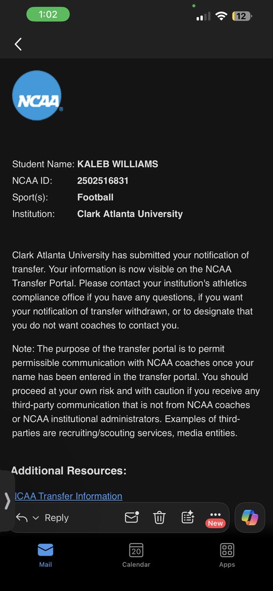 Kaleb Williams tweet media