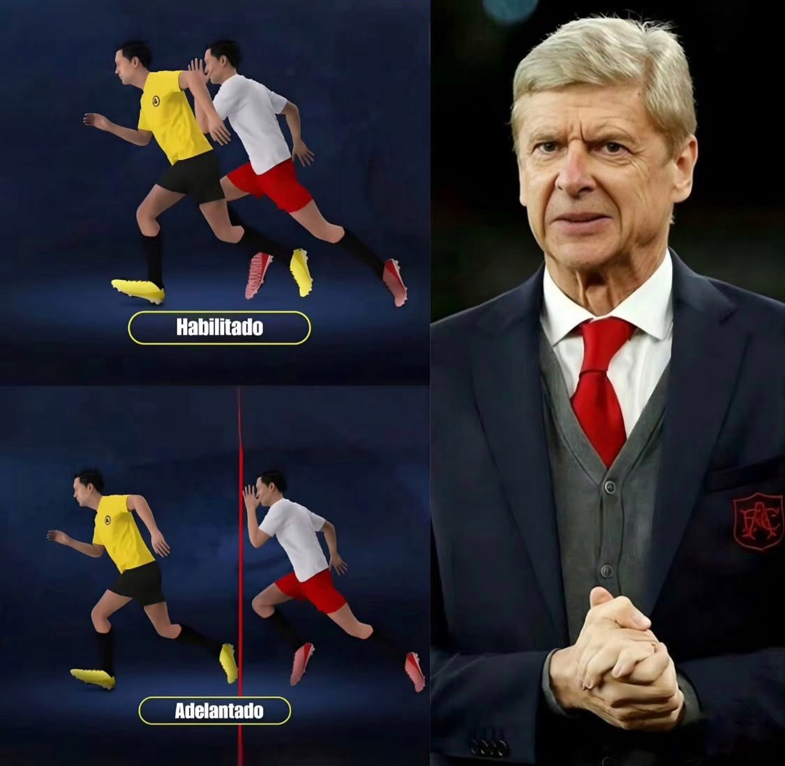 Datos_arg's tweet image. ❌⚽️ La IFAB RECHAZA la LEY “WENGER” y por el momento NO SE CAMBIARÁ la REGLA del OFFSIDE.

Vía @marca.