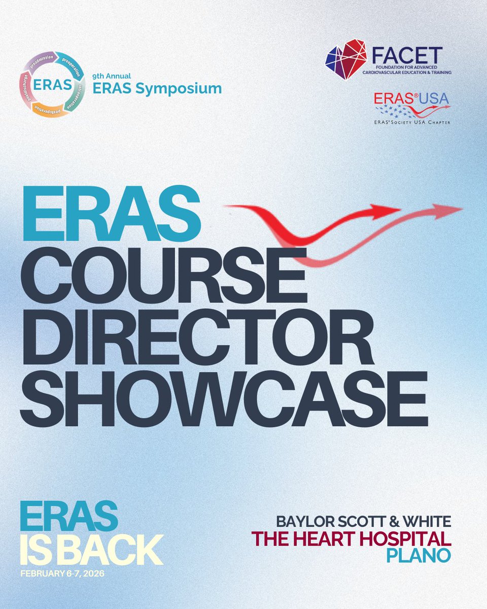 TheFACET_'s tweet photo. The upcoming ERAS Symposium (February 6th and 7th) brings you some of the best and most credible experts in the field to lead the program forward.
.
Register at https://t.co/GZAo3cWxEF
.
#FACET #ERASUSA #ERASSymposium https://t.co/Pp0zlDNefF