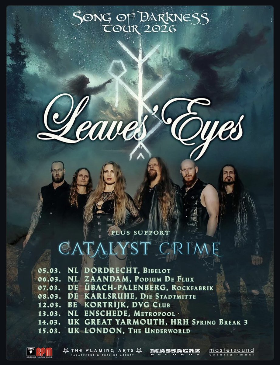 It's certainly an interesting life I lead. Going back on the road with #catalystcrime supporting #leaveseyes in March! #metal #symphonicmetal #bassist  🤘🤘🤘🤘🤘🤘🤘🤘🤘🤘🤘🤘🤘🤘🤘🤘🤘